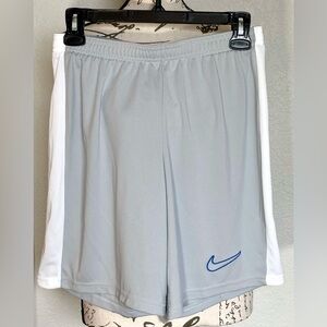 Nike Men's Size Small Slim Fit Gray White Blue Athletic Basketball Shorts NWT